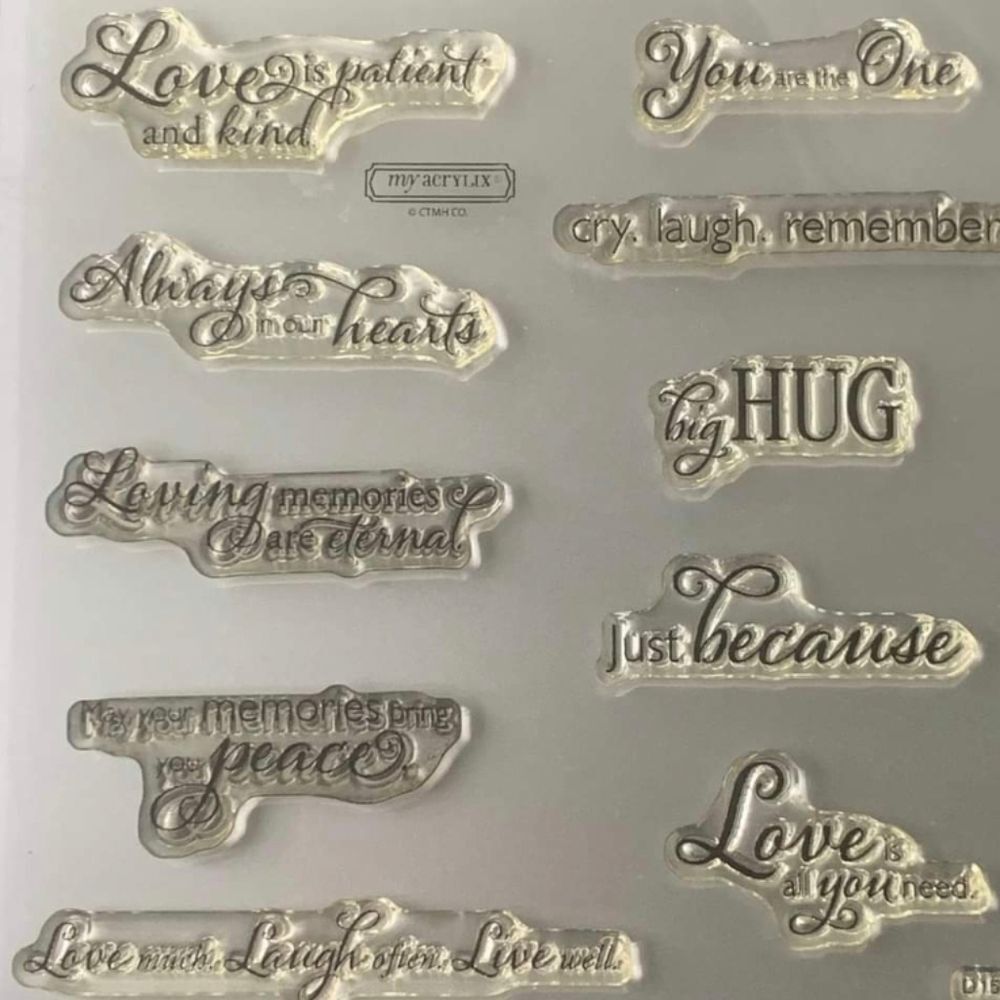 Clear Sentiment Phrase Stamp Set for Crafting - Clear